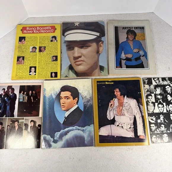 Vintage Elvis Presley Magazines Lot w 2 Full Size Posters Fan Collector - Picture 5 of 11